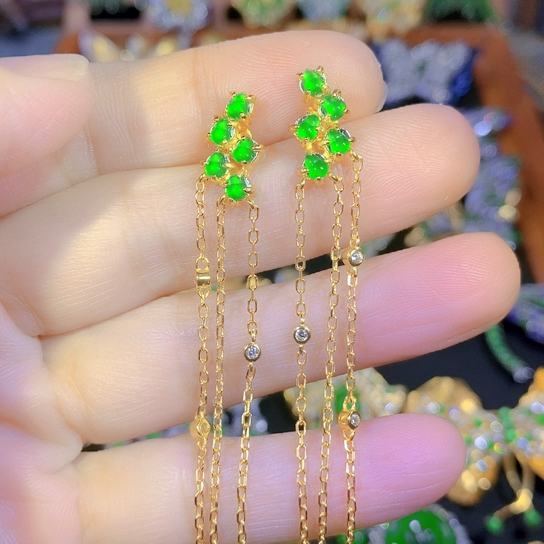 吊坠(不含链)银S925镶嵌翡翠