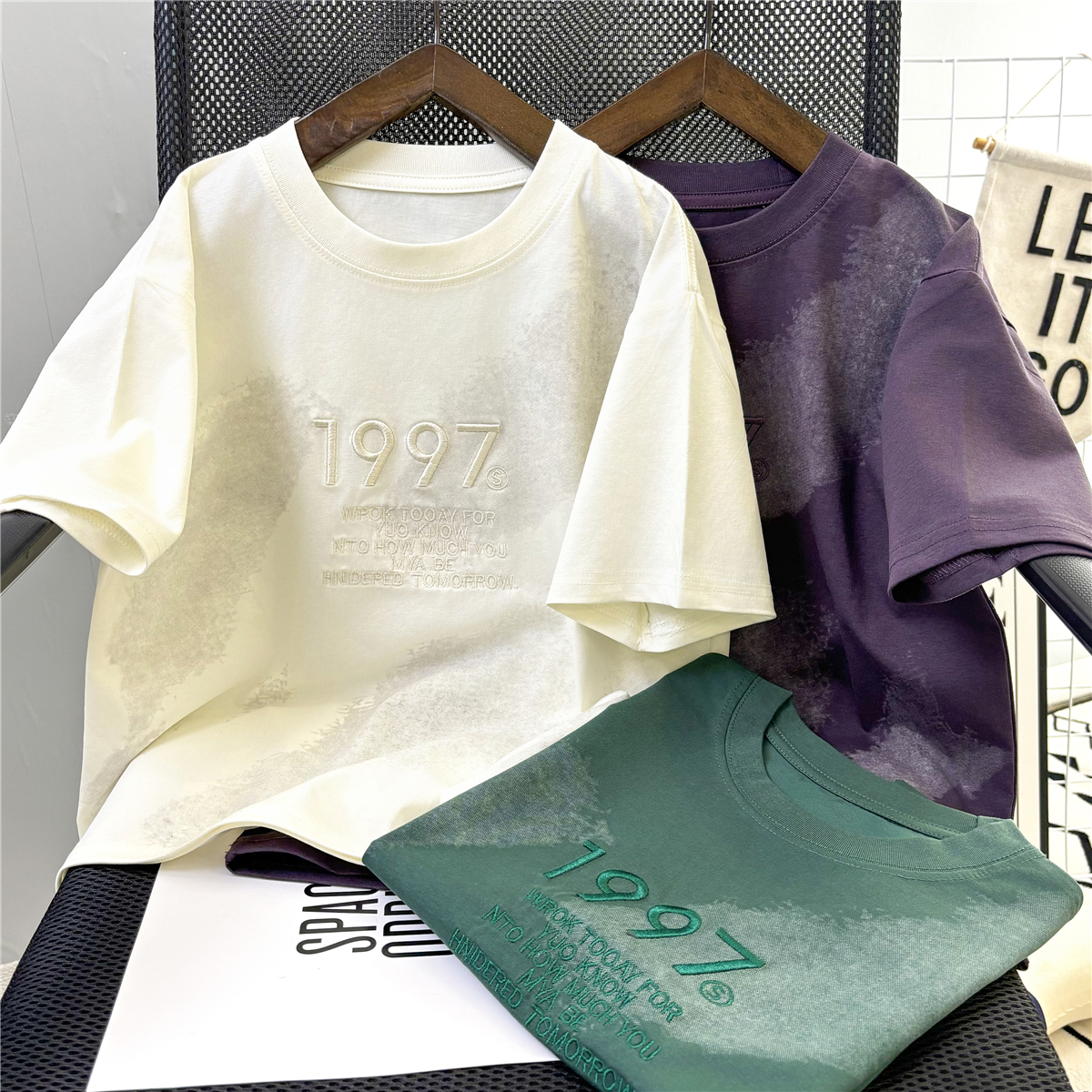 男童夏季短袖T恤薄款纯色简约宽松百搭中大童儿童亲子款休闲半袖