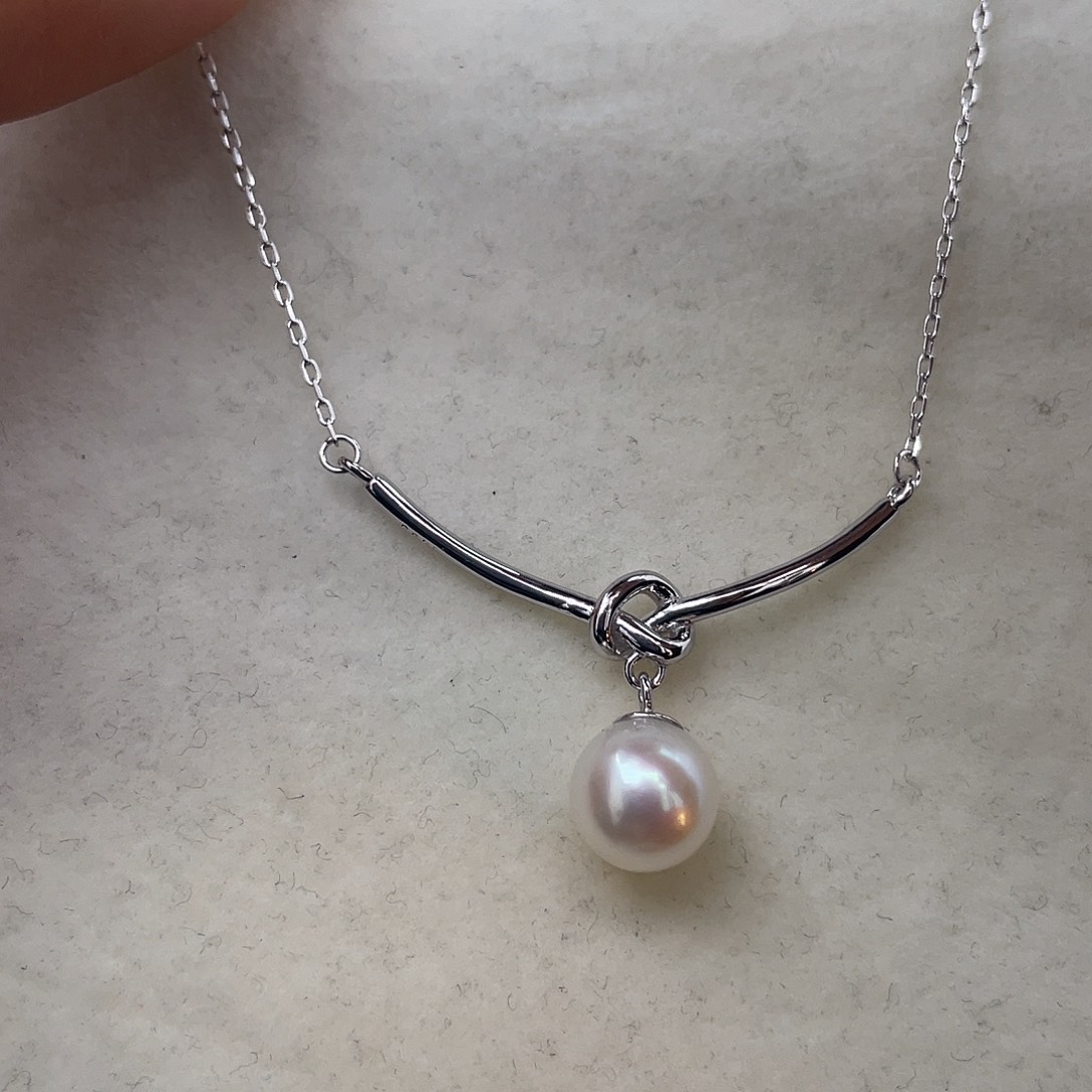 颈饰银S925镶嵌海水珍珠
