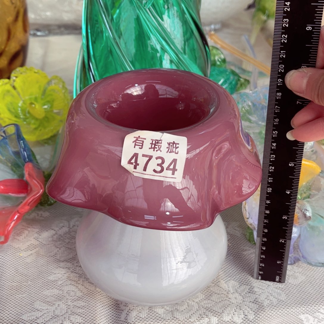 琉璃4734微瑕 家悦美居花花瓶摆件