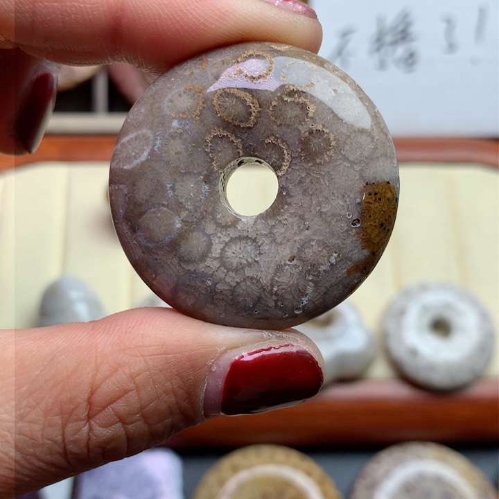 硅化珊瑚（珊瑚玉）颈饰未镶嵌