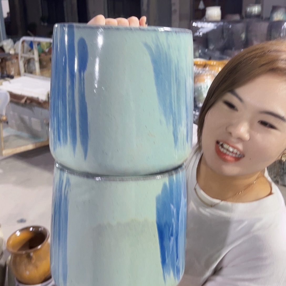紫砂花盆正品口19高21