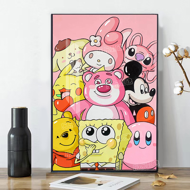 【乐乐甄选钻石画】满钻【卡通人物三】可爱俏皮手工礼物装饰画