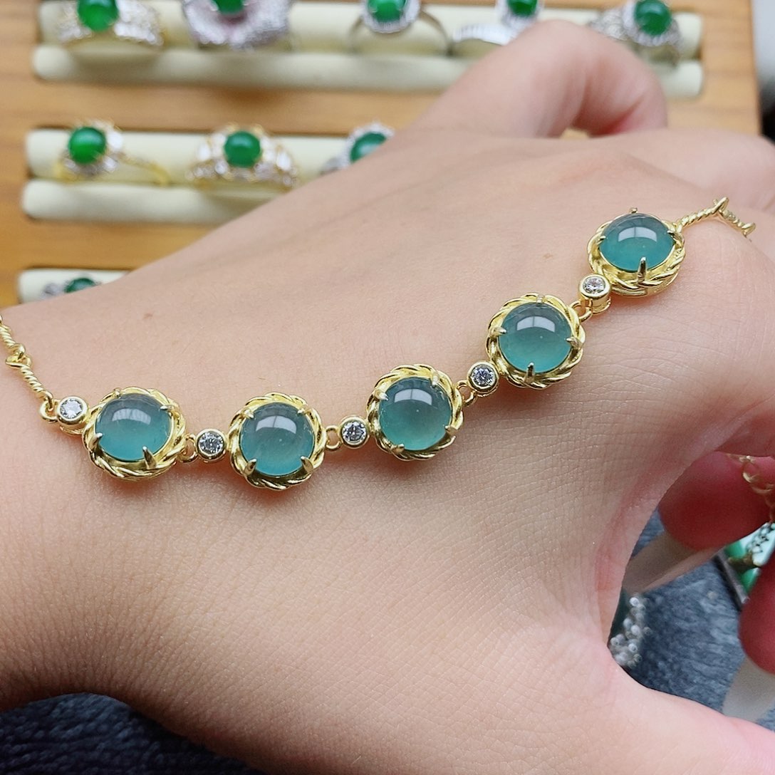 银S925镶嵌戒指翡翠