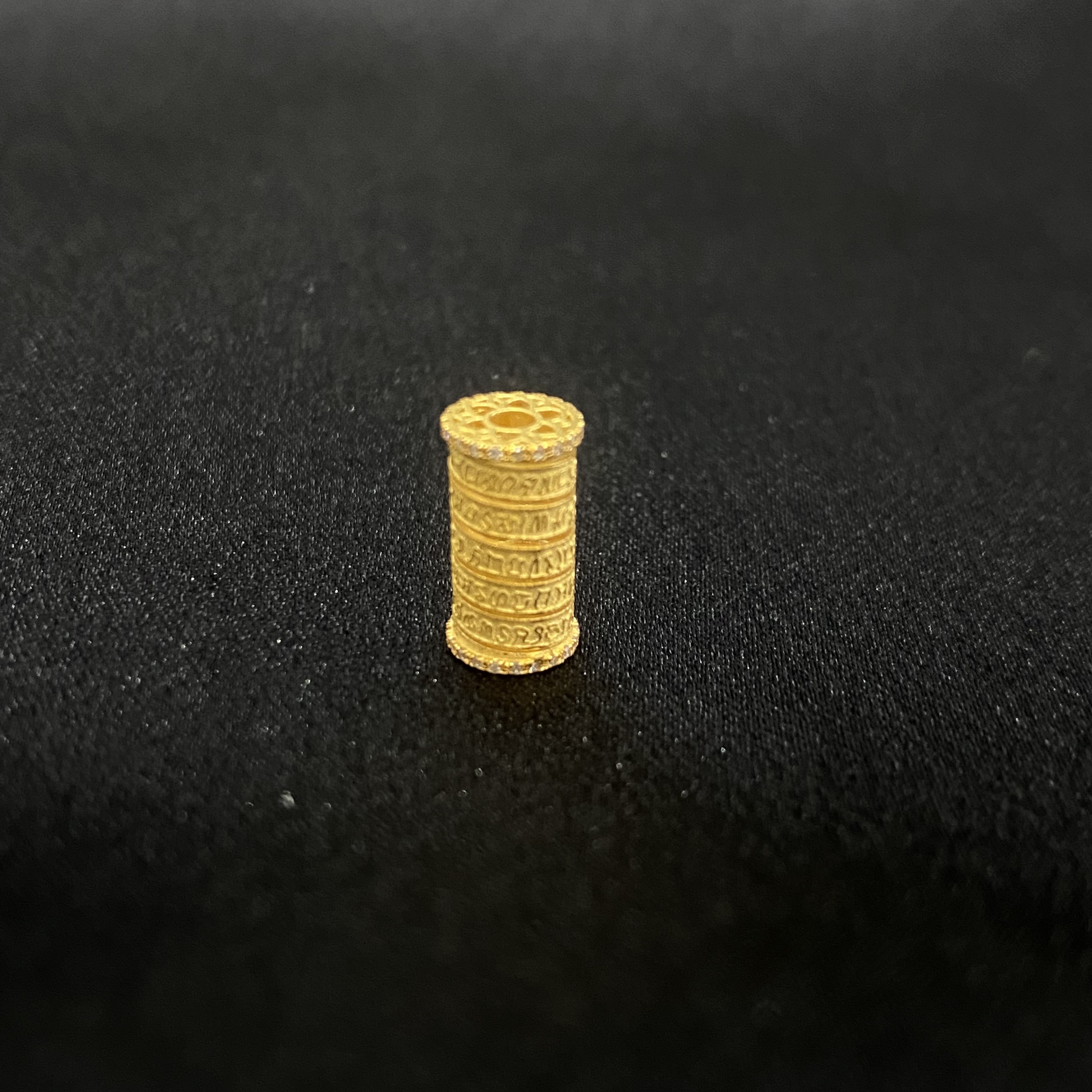 鸿光 *吊坠｜路路通18k黄金烧蓝6mm#0021