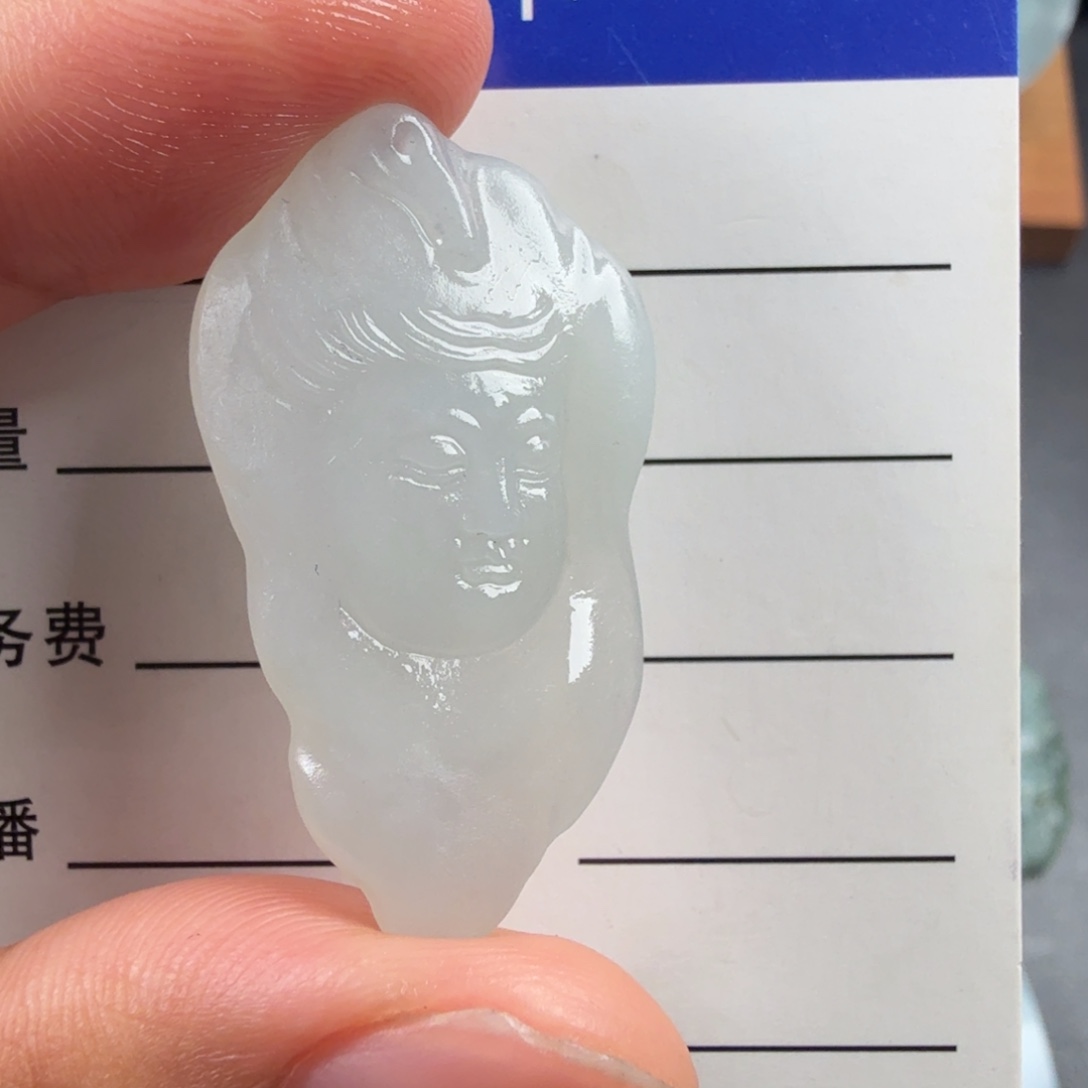 定制翡翠未镶嵌天然翡翠a货观音头