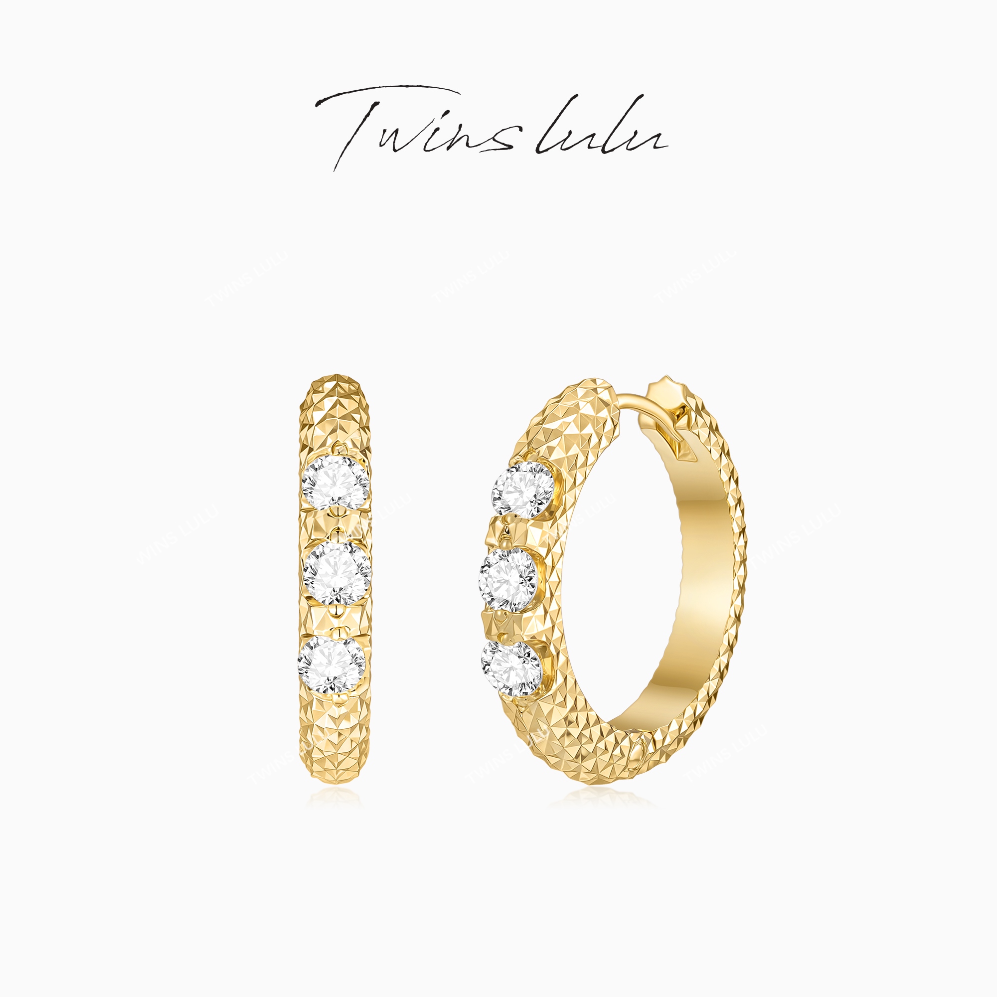 TWINS LULU 【柳钉】新年款 简约百搭秋冬高级感圆形耳环TSL2944