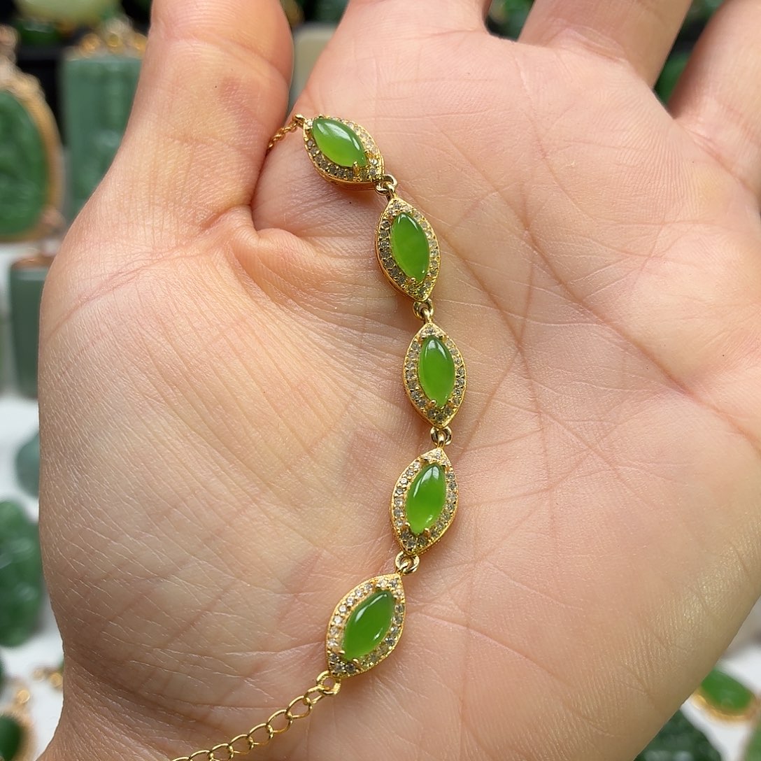 和田玉银S925镶嵌颈饰