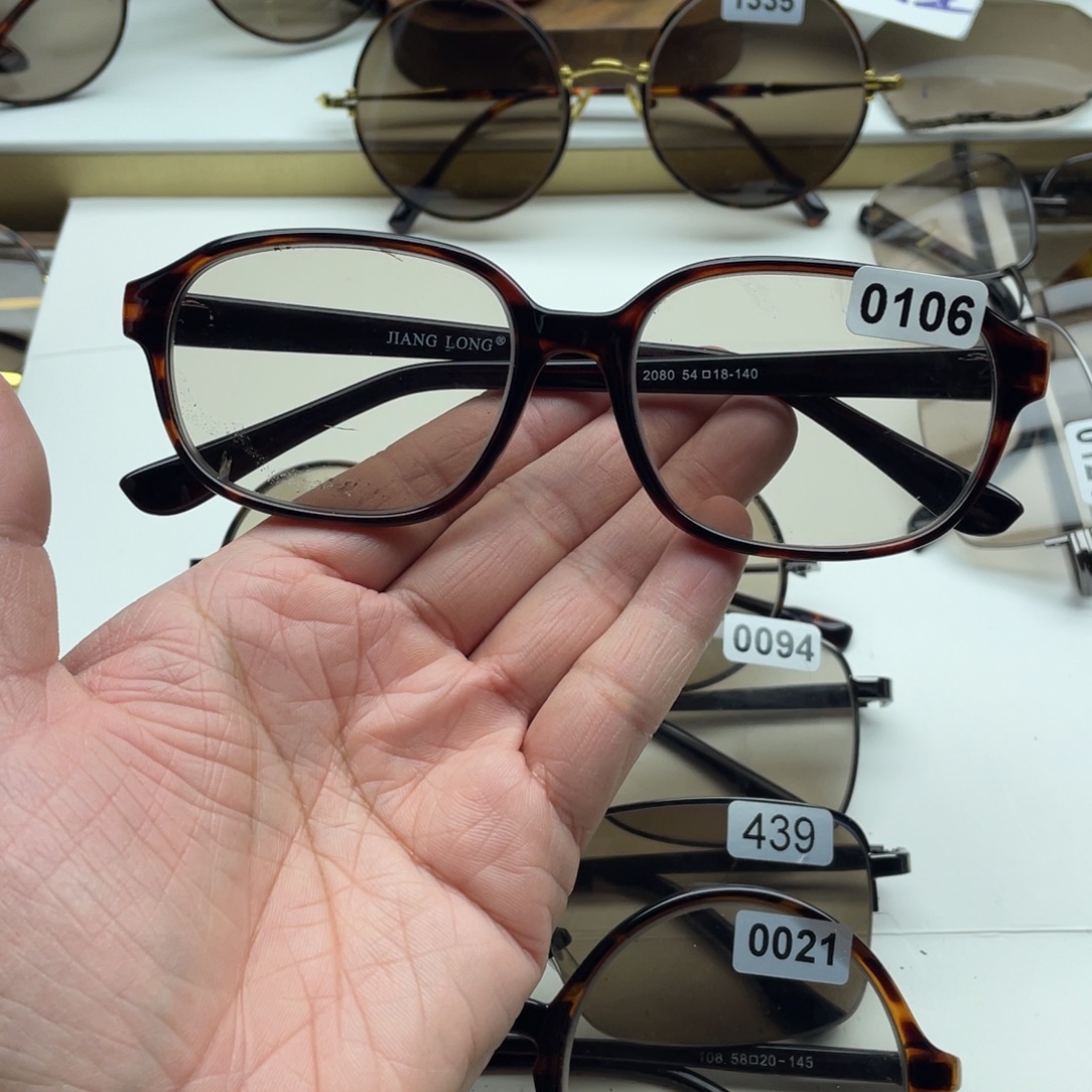 茶水晶全框眼镜 0106