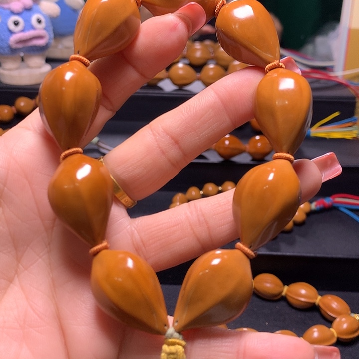 大***简橄榄核手串/手链三花手串