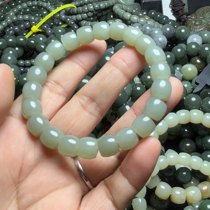 和田玉手串未镶嵌10