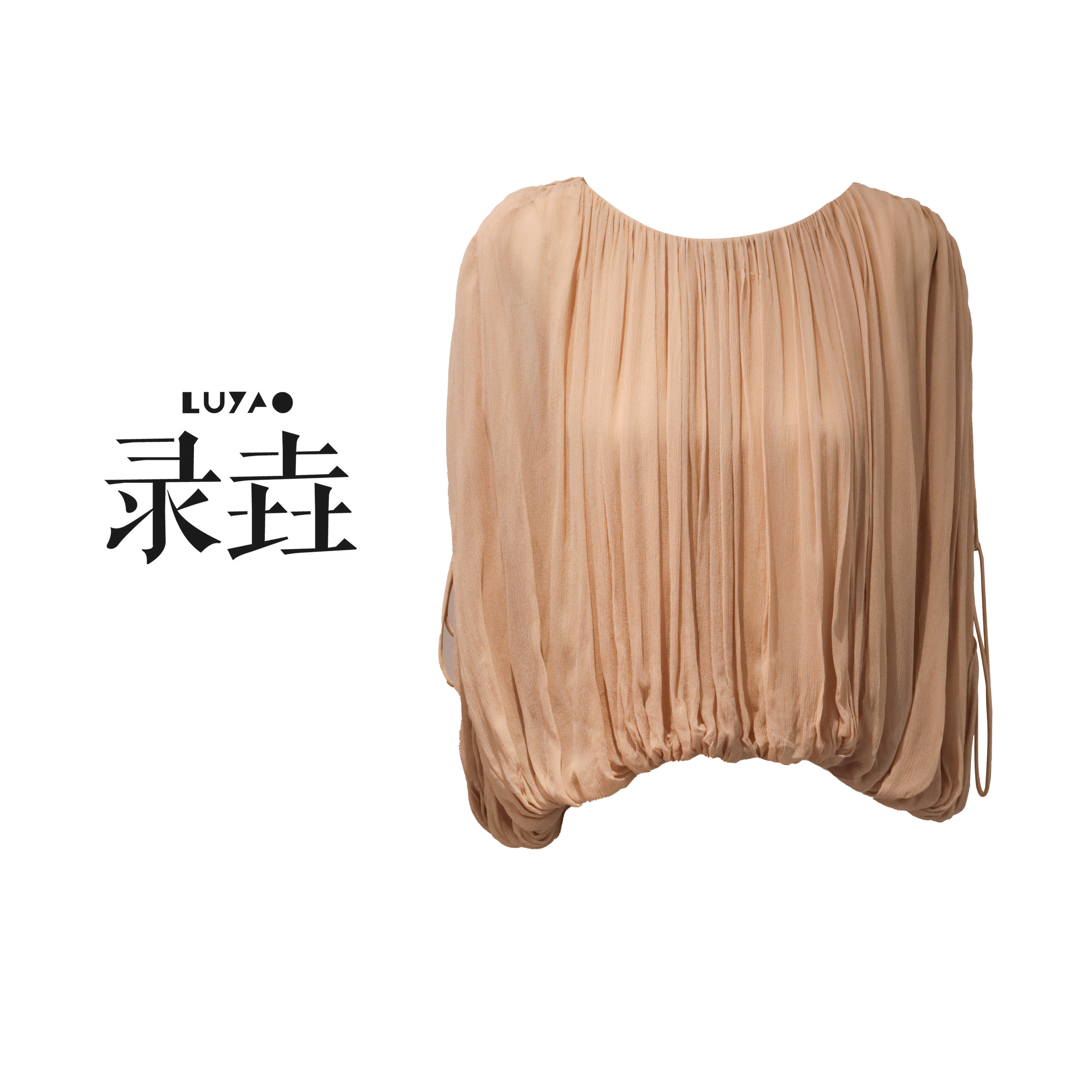 【LUYAO.录垚原创】“百褶花”-百褶上衣