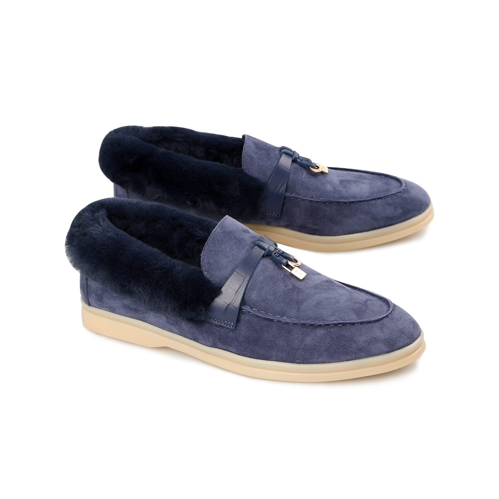 MANIKA GUAN  2025搭扣乐福毛毛鞋时尚百搭MG20241209