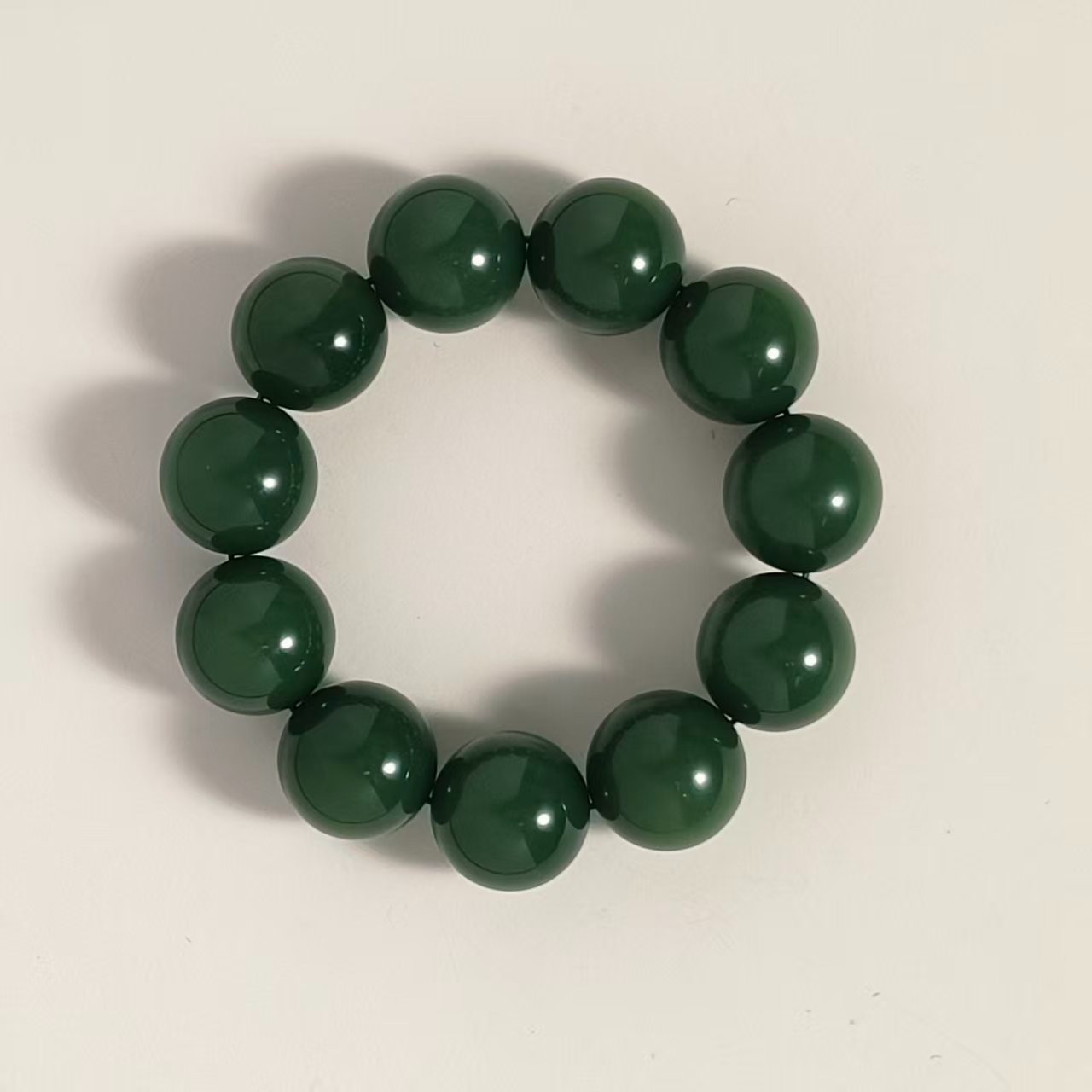 【MMF品牌设计】和田玉手串16-17mm珠径支持七天无理由 S251120004