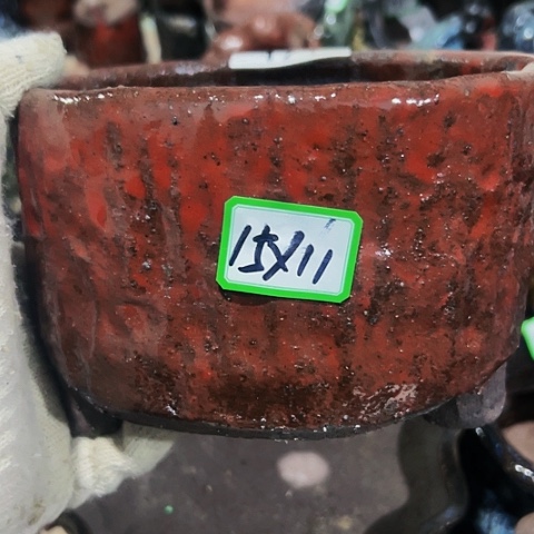 红陶粗陶花盆手工