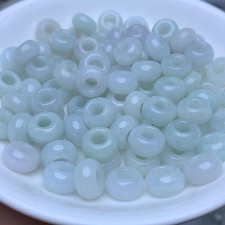 【闪购商品】未镶嵌翡翠手链卡10冰绿白圆环20个