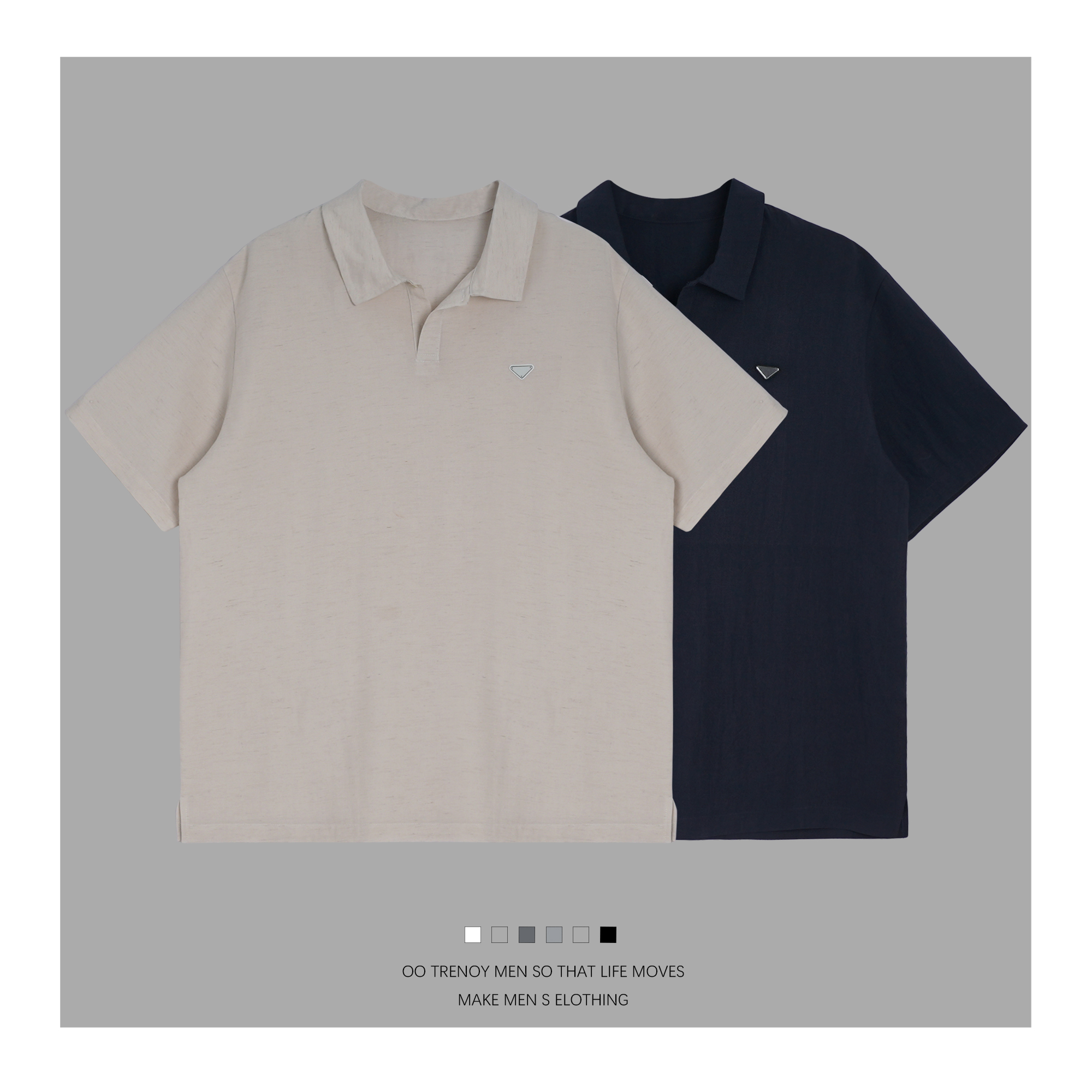 美区大牌奢品-D51379-雾屿天丝古亚麻圆领T恤简约时尚短袖
