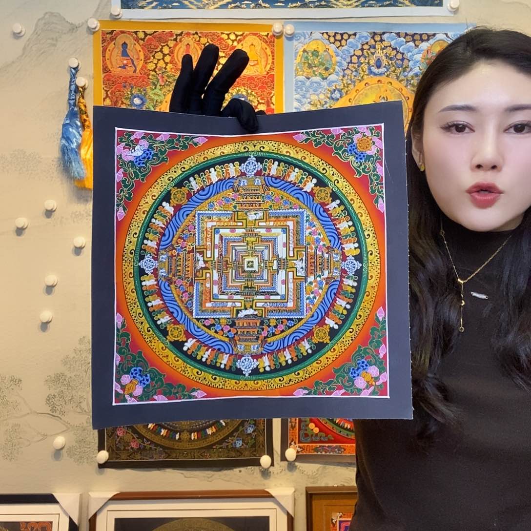 卷轴画纯手绘坛城唐卡27尺寸