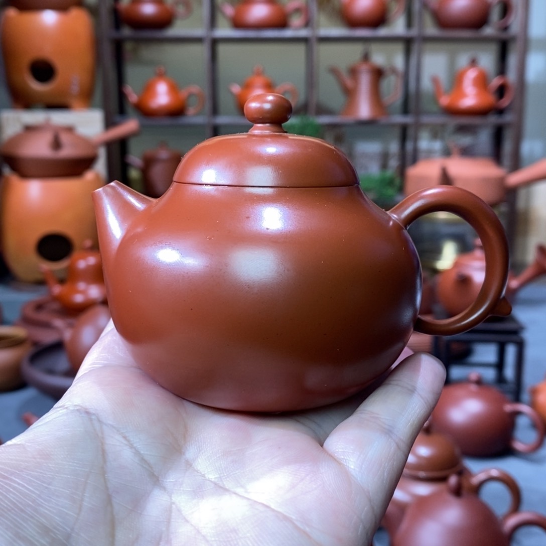 紫砂茶壶老安顺章广鑫单印文旦壶120cc