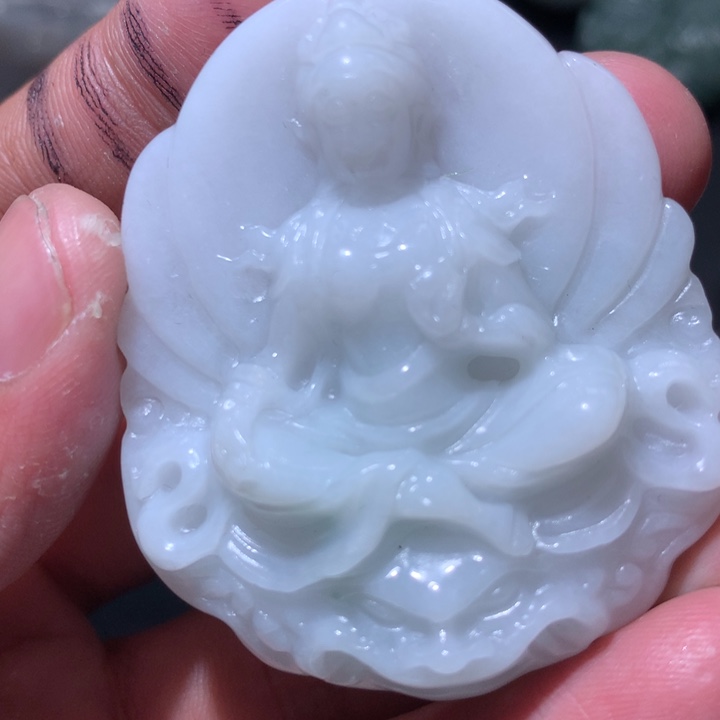 翡翠未镶嵌颈饰保真天然a货翡翠