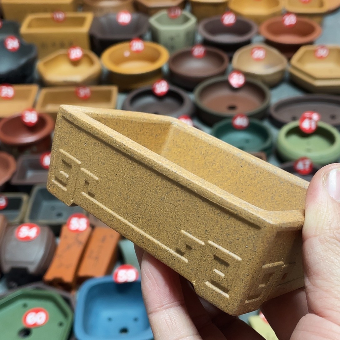 我***良紫砂小盆10*6.5*3微瑕