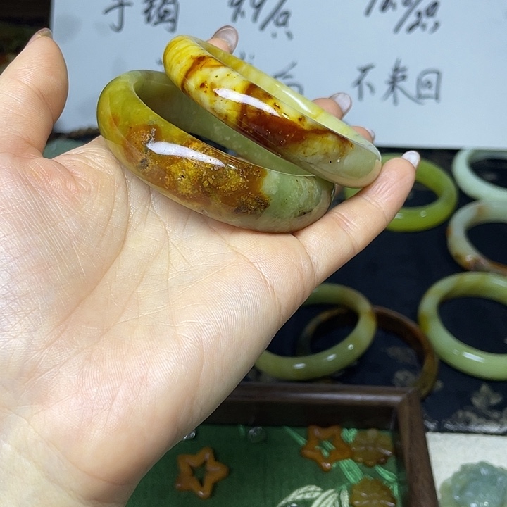 ****꧔蛇纹石玉合金手镯