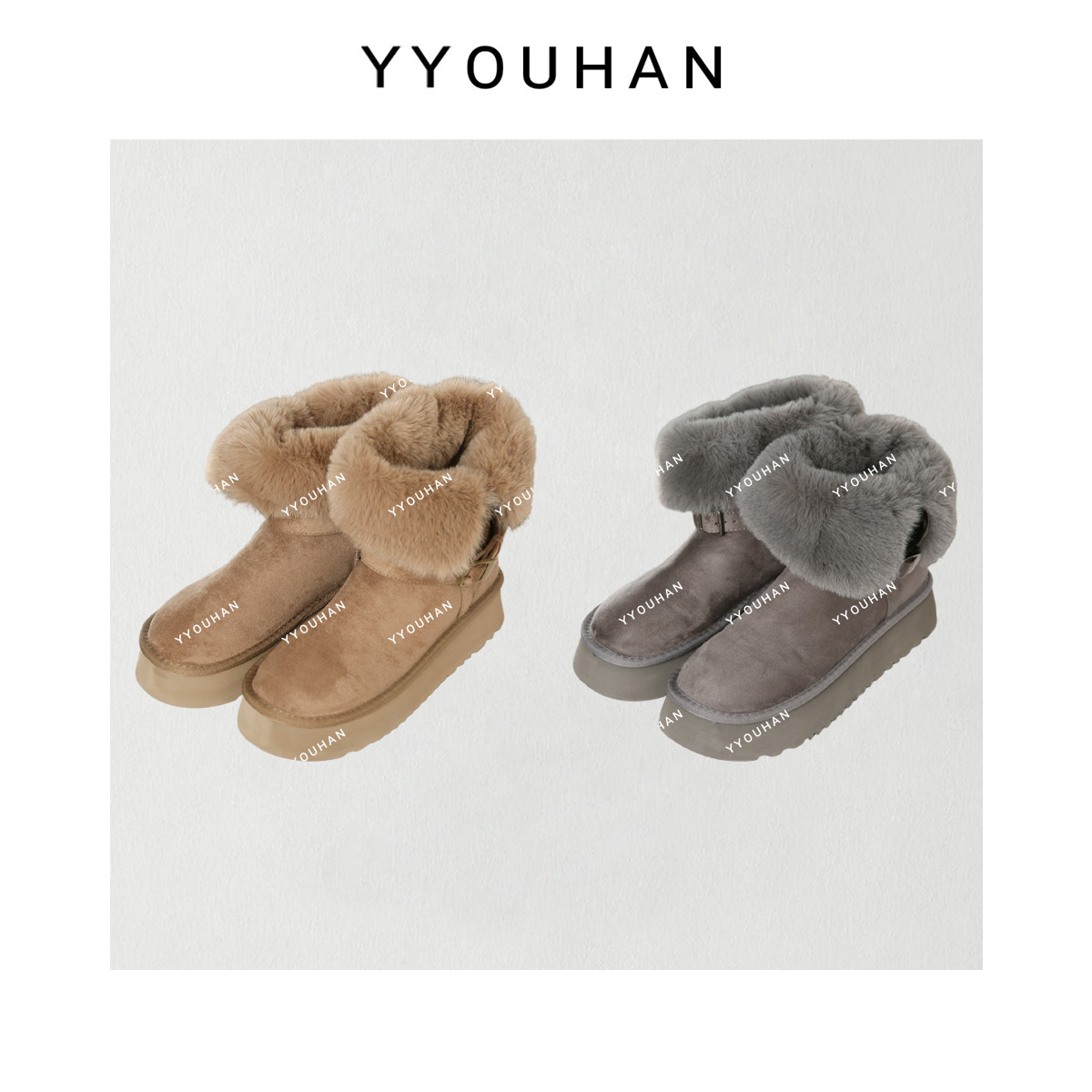 欧尼私服 2025冬款 极简百搭牛皮超软雪地靴 2511C7925