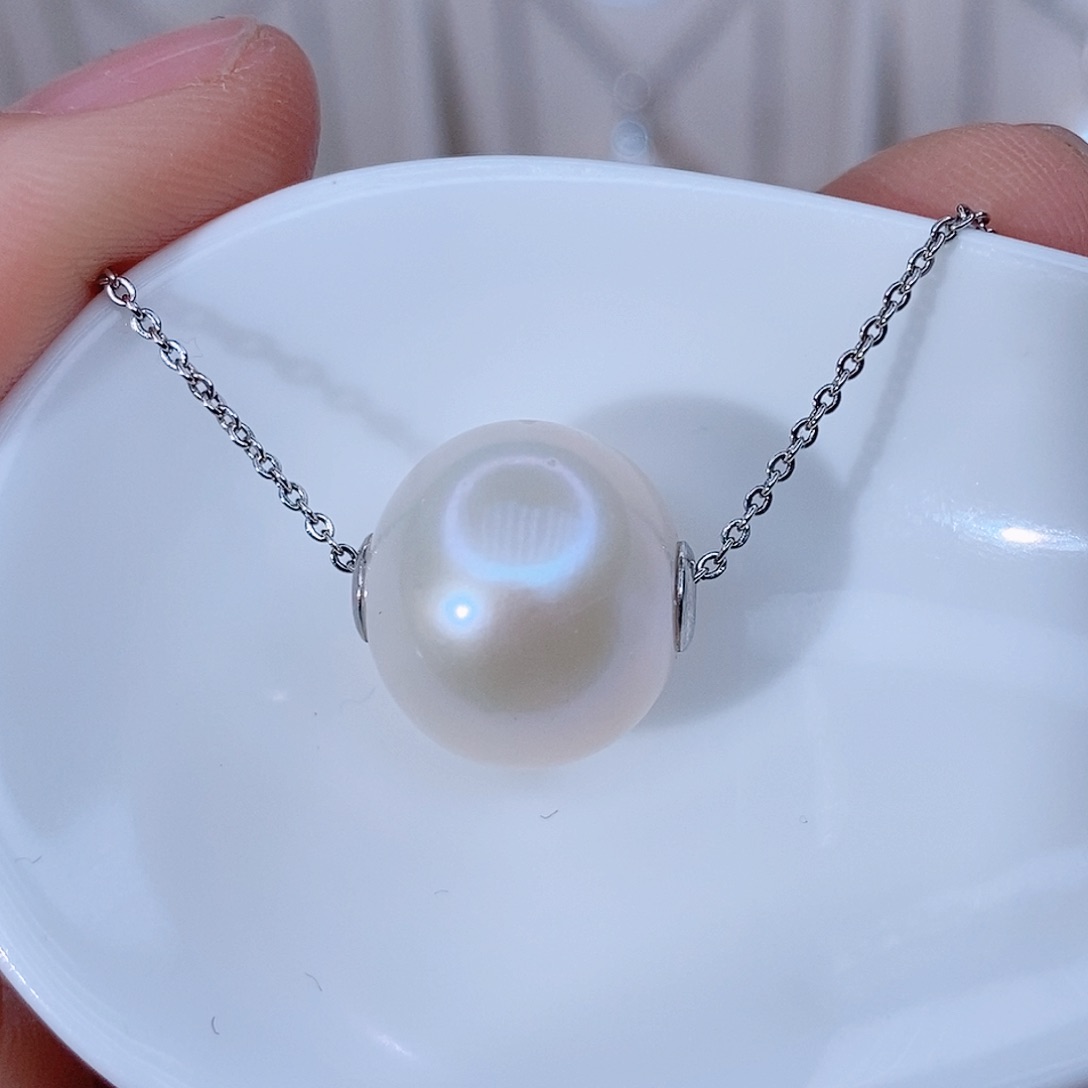 颈饰银S925镶嵌淡水珍珠