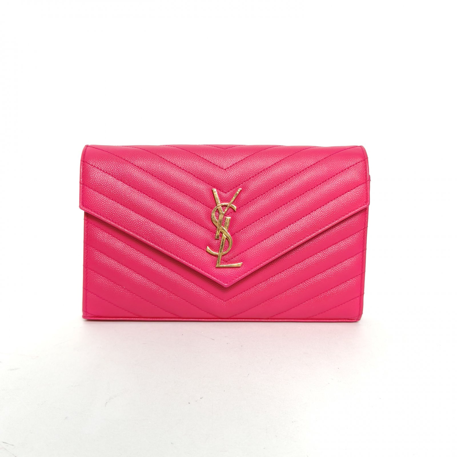 95新 YSL/圣罗兰 【娇人字纹信封 包皮革C 22.5 111944
