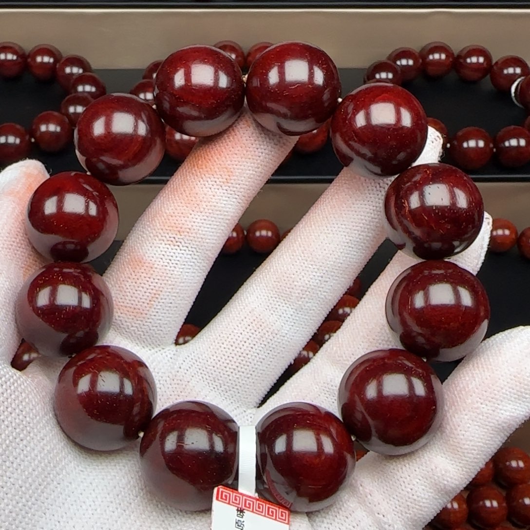 璀***皠手串/手链小叶紫檀原生态印度小叶紫檀2.0龙鳞