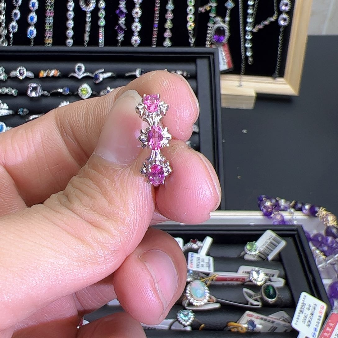 紫晶珠宝半成品银S925镶嵌