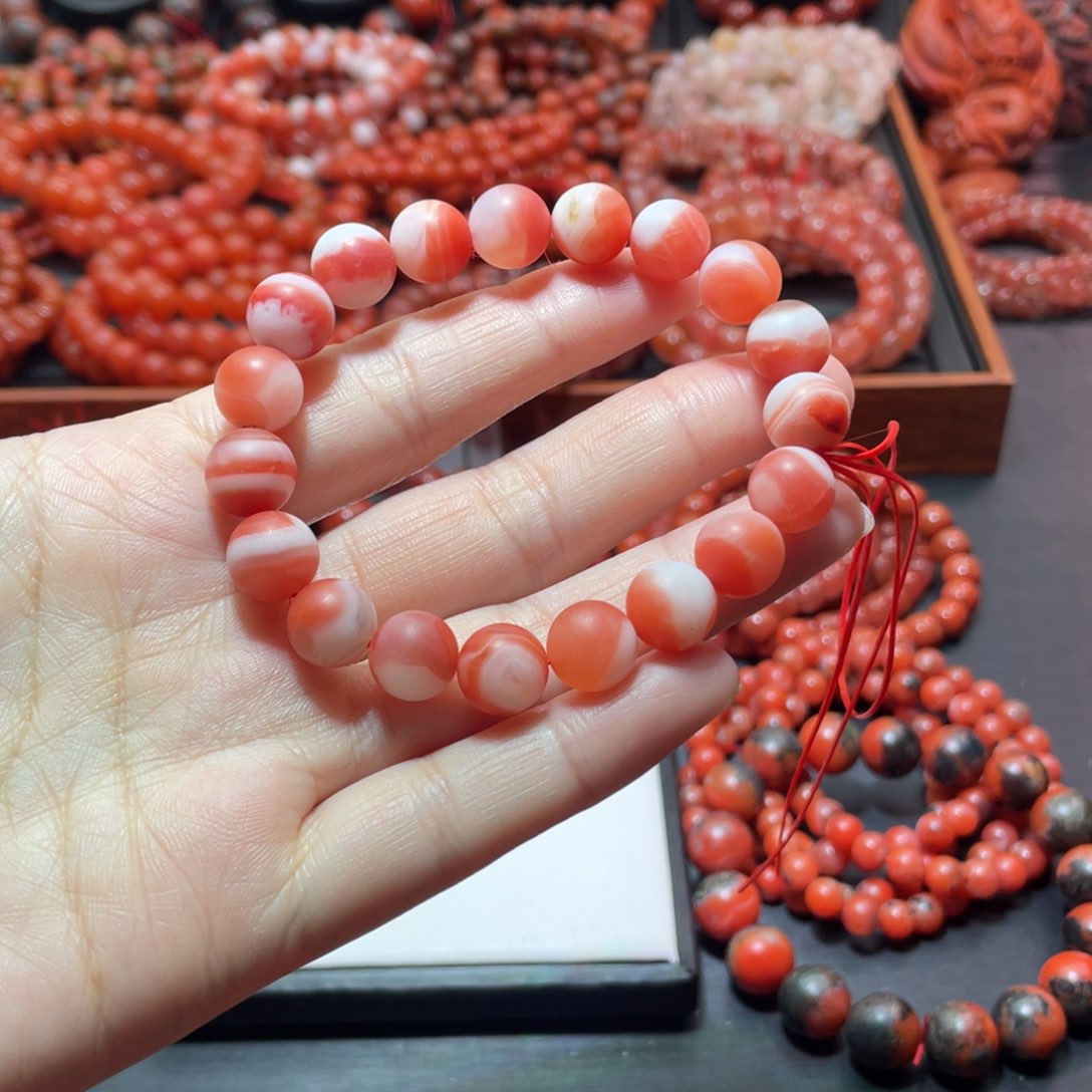 南红玛瑙手链未镶嵌