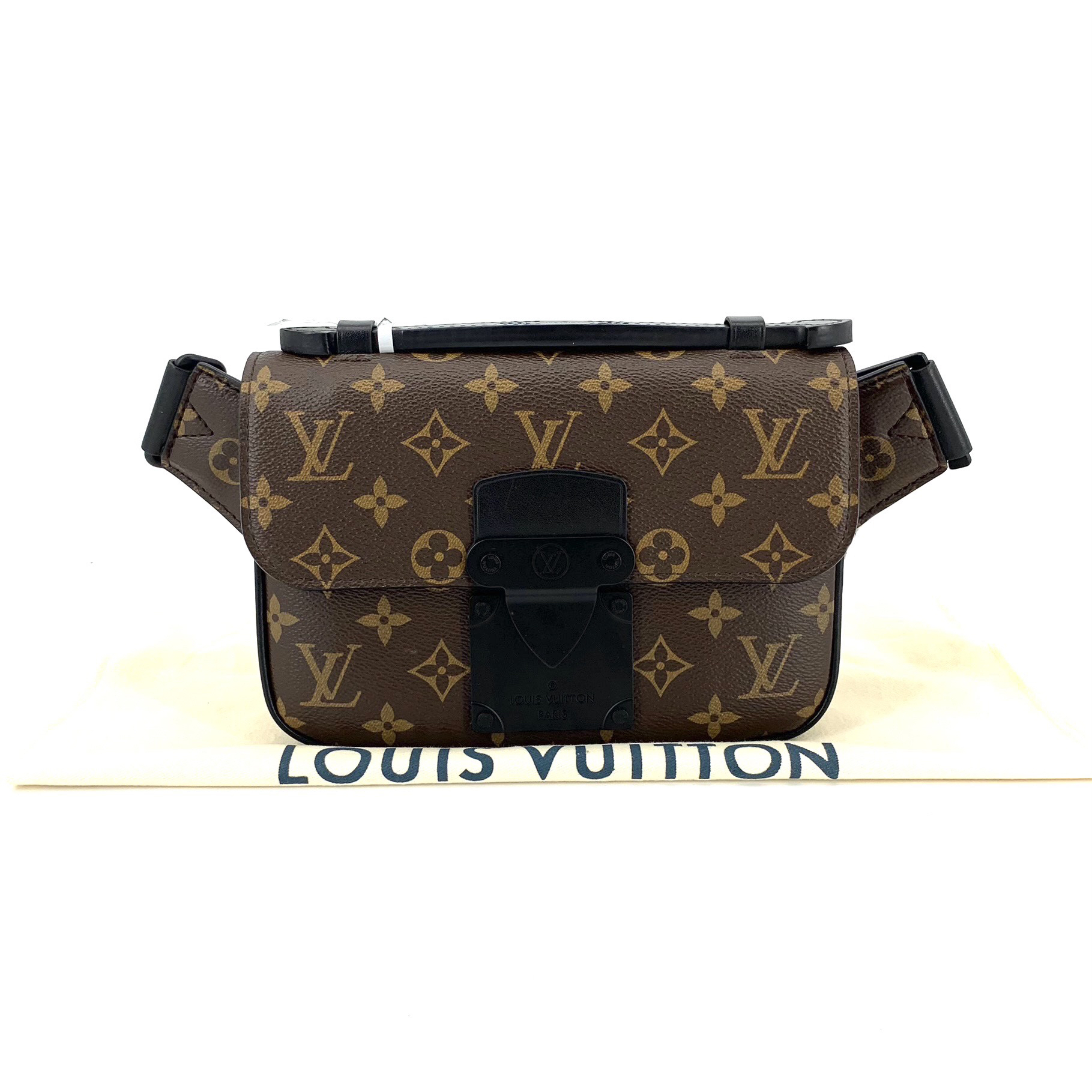 99新 LouisVuitton/路易威登 99新S LOCK 斜挎胸腰包 尺寸21/15