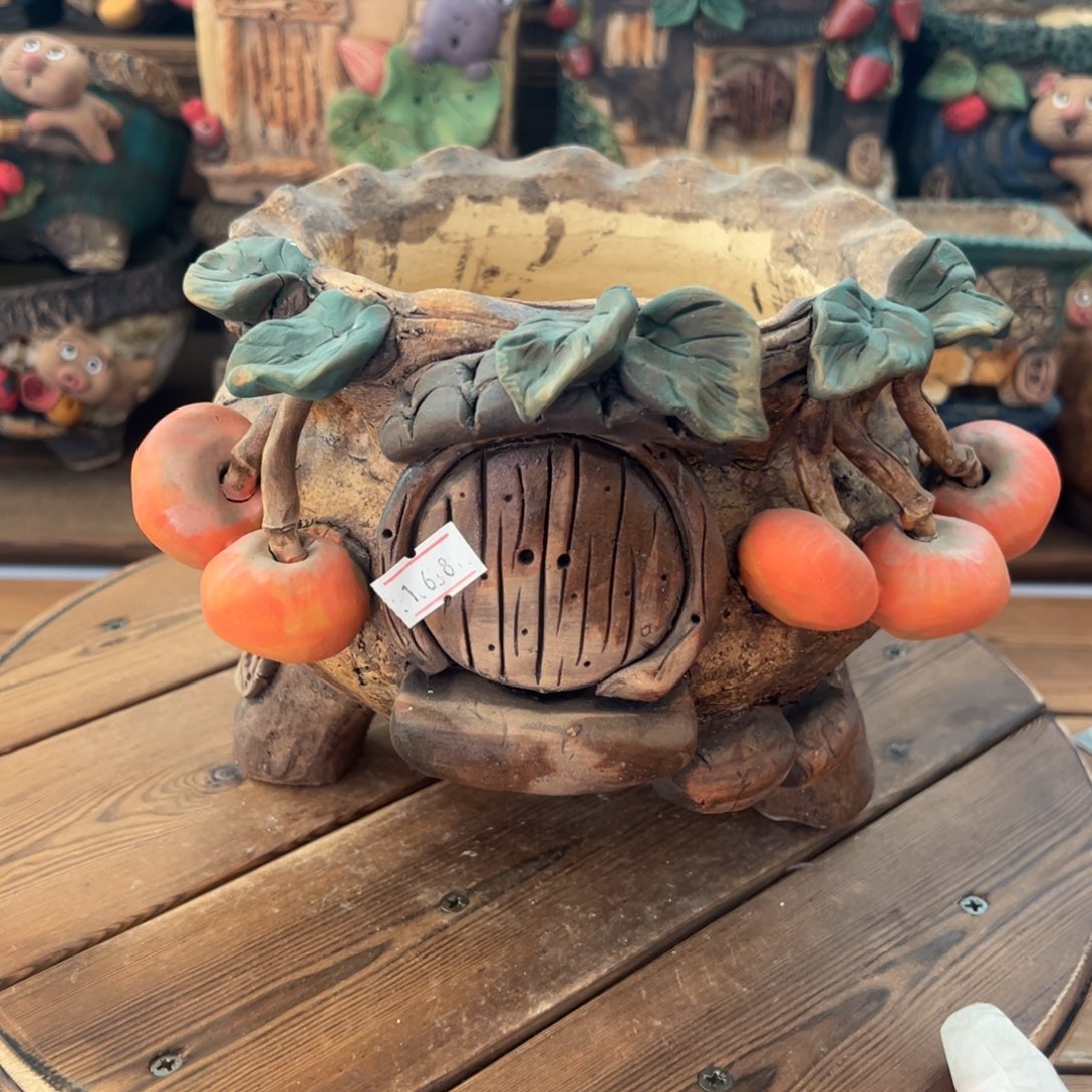 红陶嘻哈多肉花盆