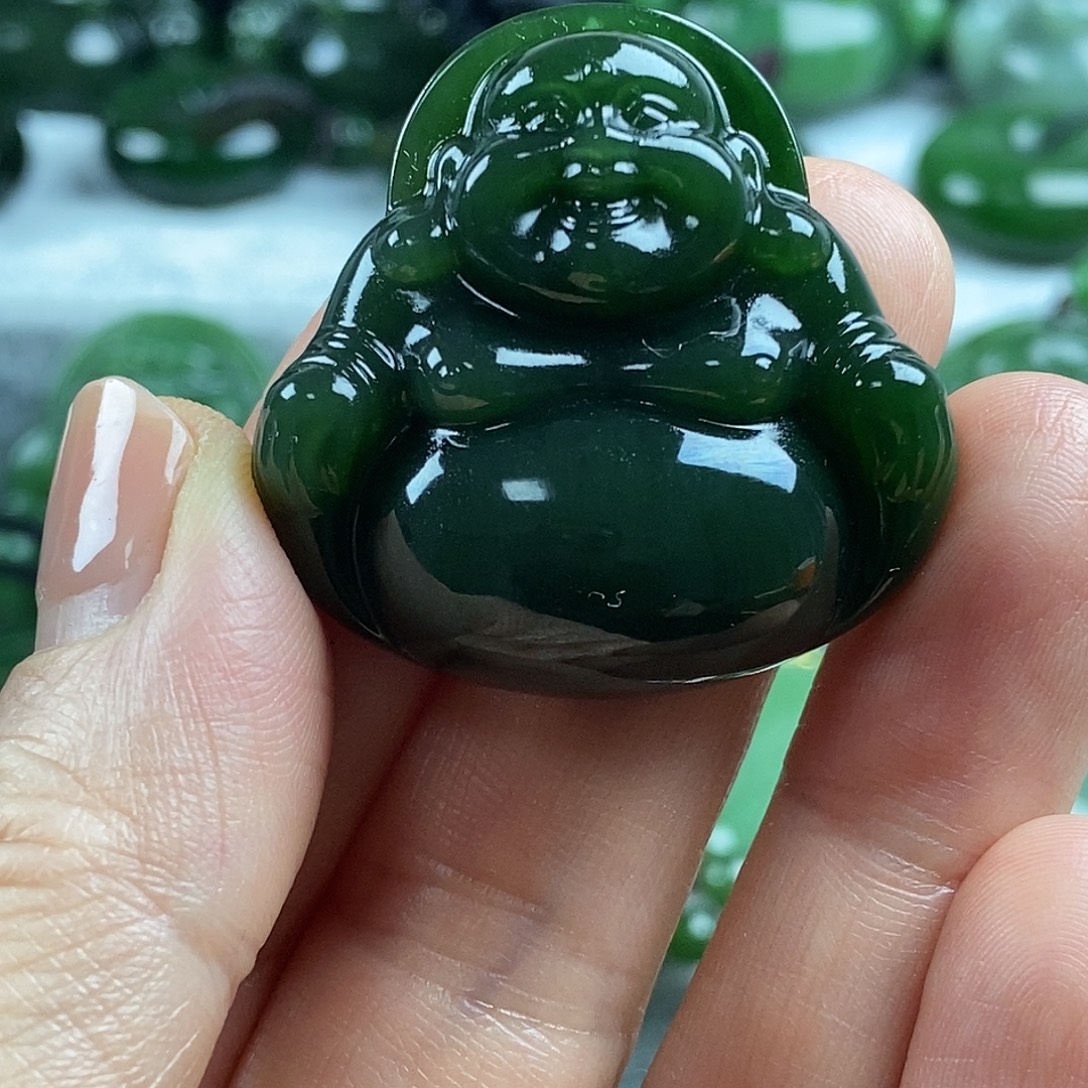 和田玉（碧玉）未镶嵌颈饰35mm