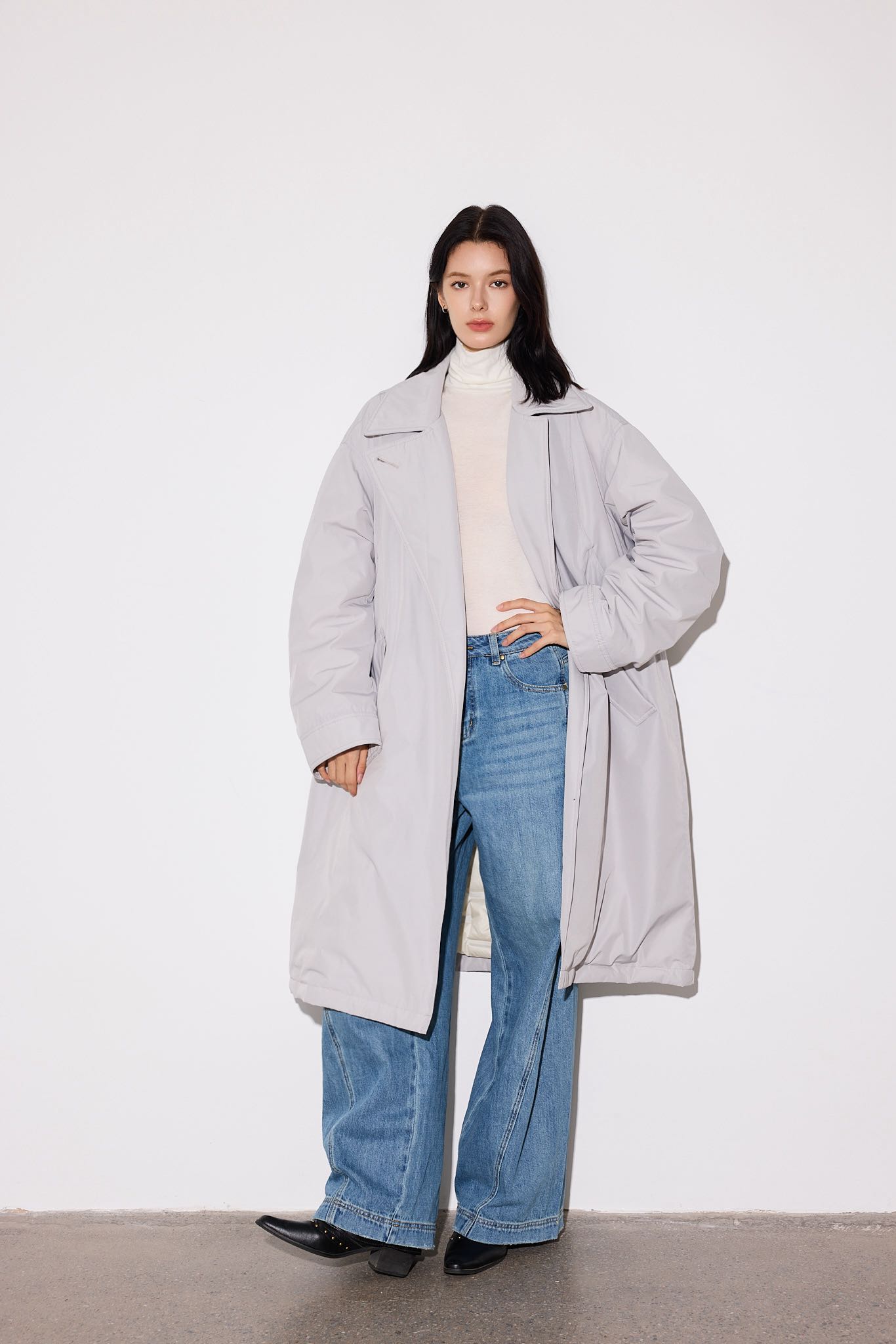  MVP #9115 高端欧货新国标95白鸭绒风衣外套（S：衣长103）