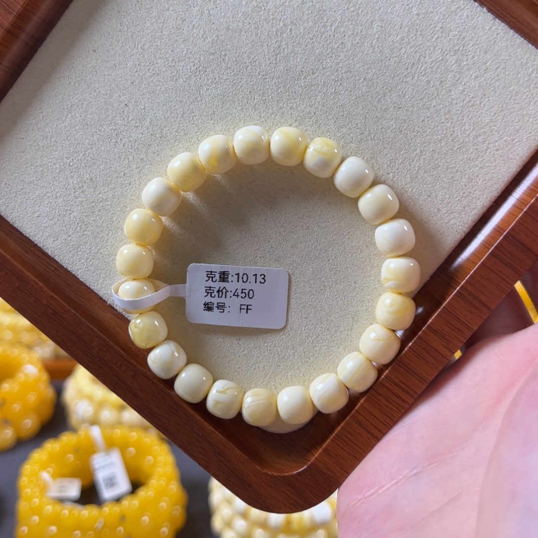 裸石蜜蜡未镶嵌9mm焦皮白蜡同料老型ff