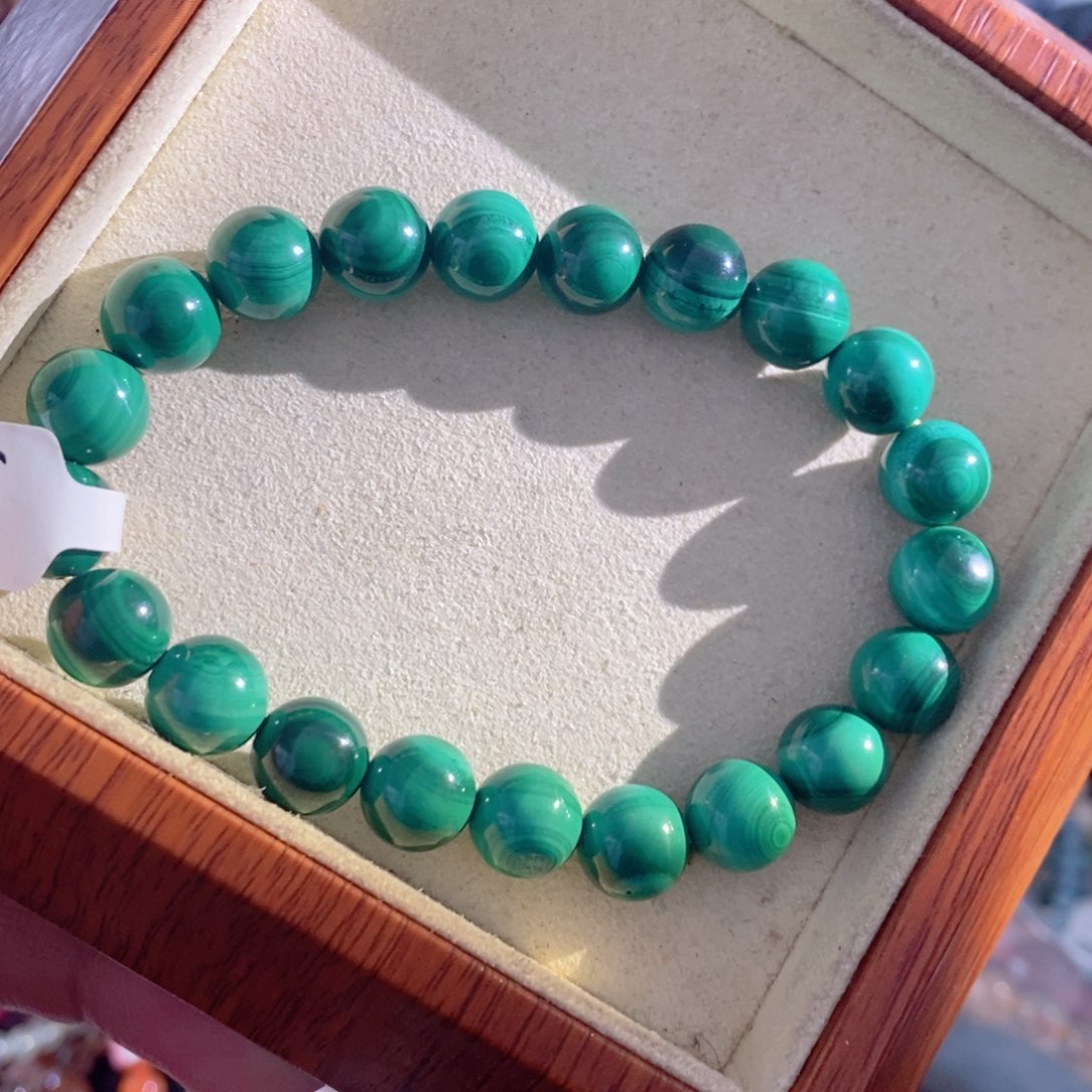 孔雀石手链未镶嵌9mm+
