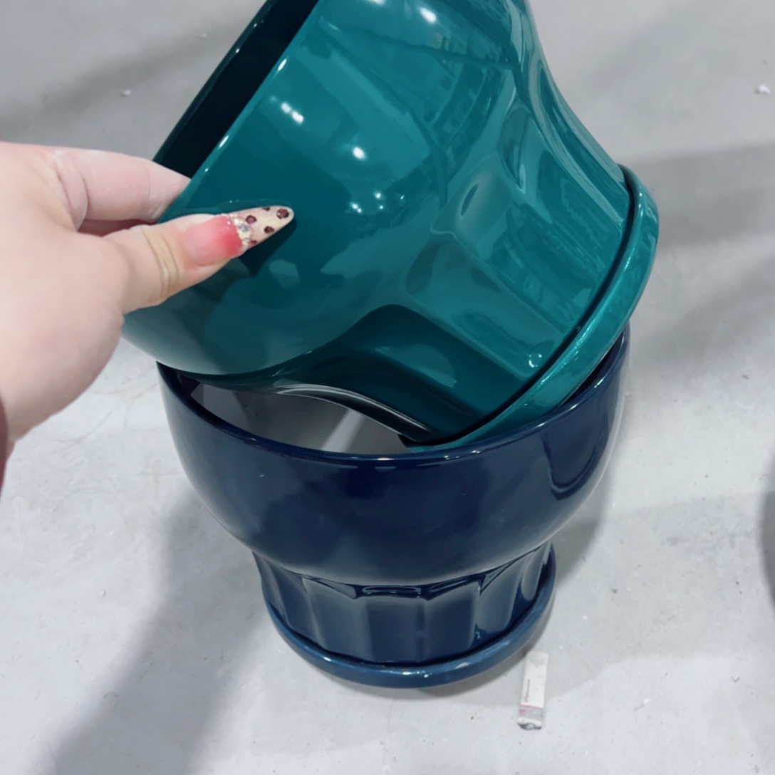有孔，陶瓷花盆满10米包邮发货