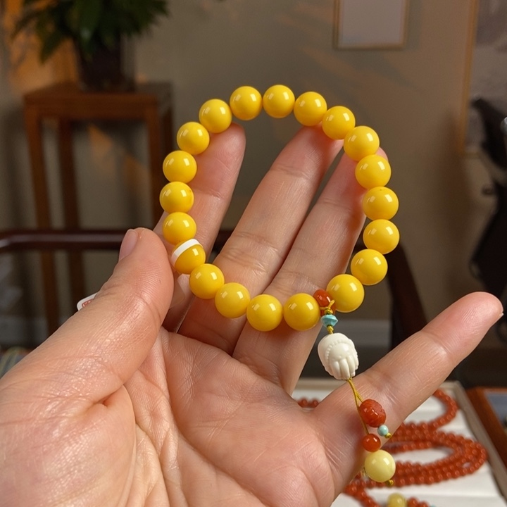 琥珀手链未镶嵌蜜蜡手串9+