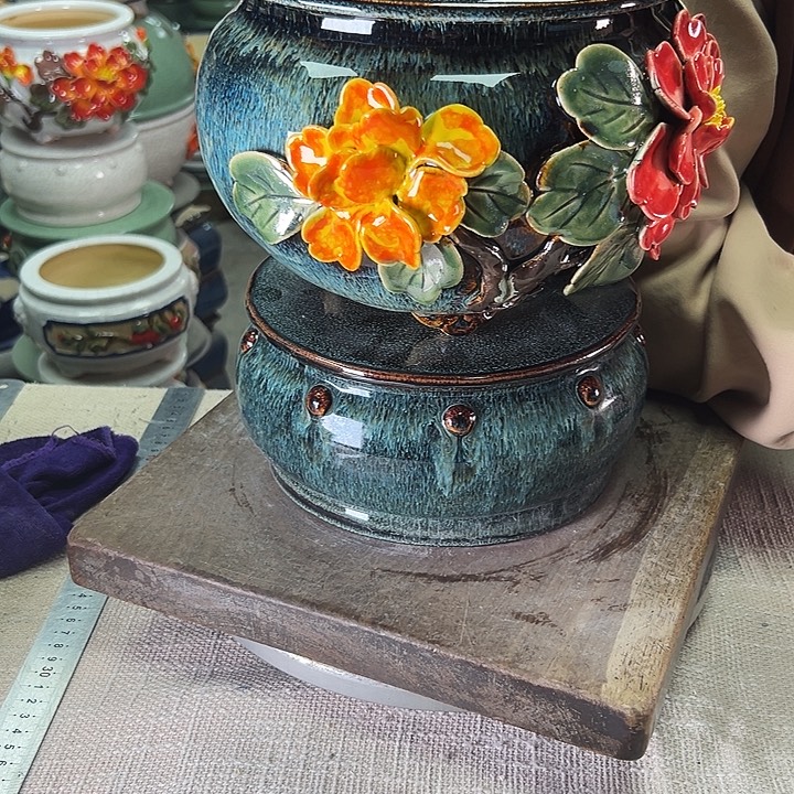 偏****泳坤堂石湾花盆陶瓷