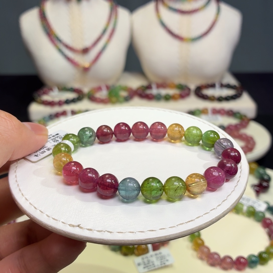 碧玺手链未镶嵌8mm