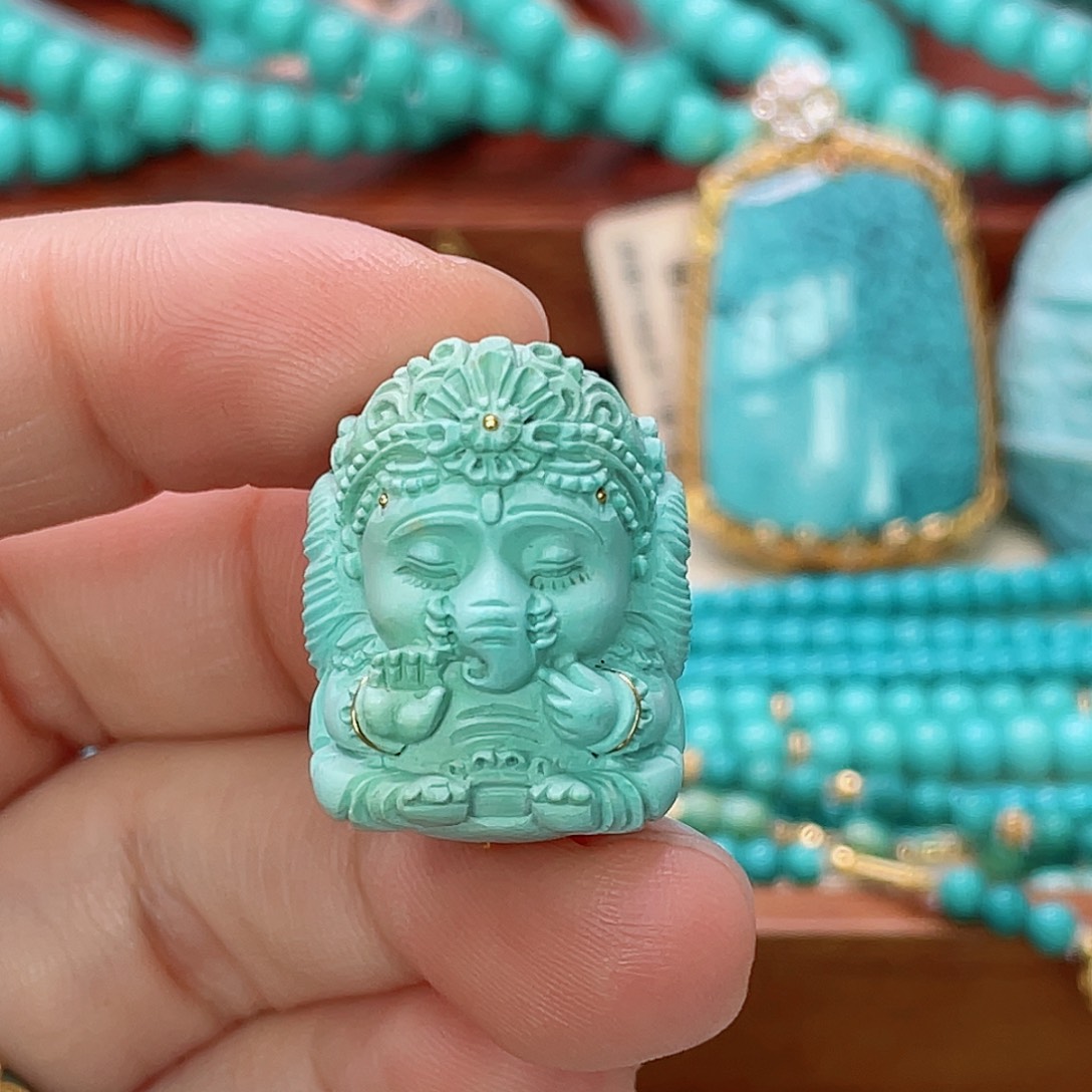 未镶嵌绿松石珠宝半成品