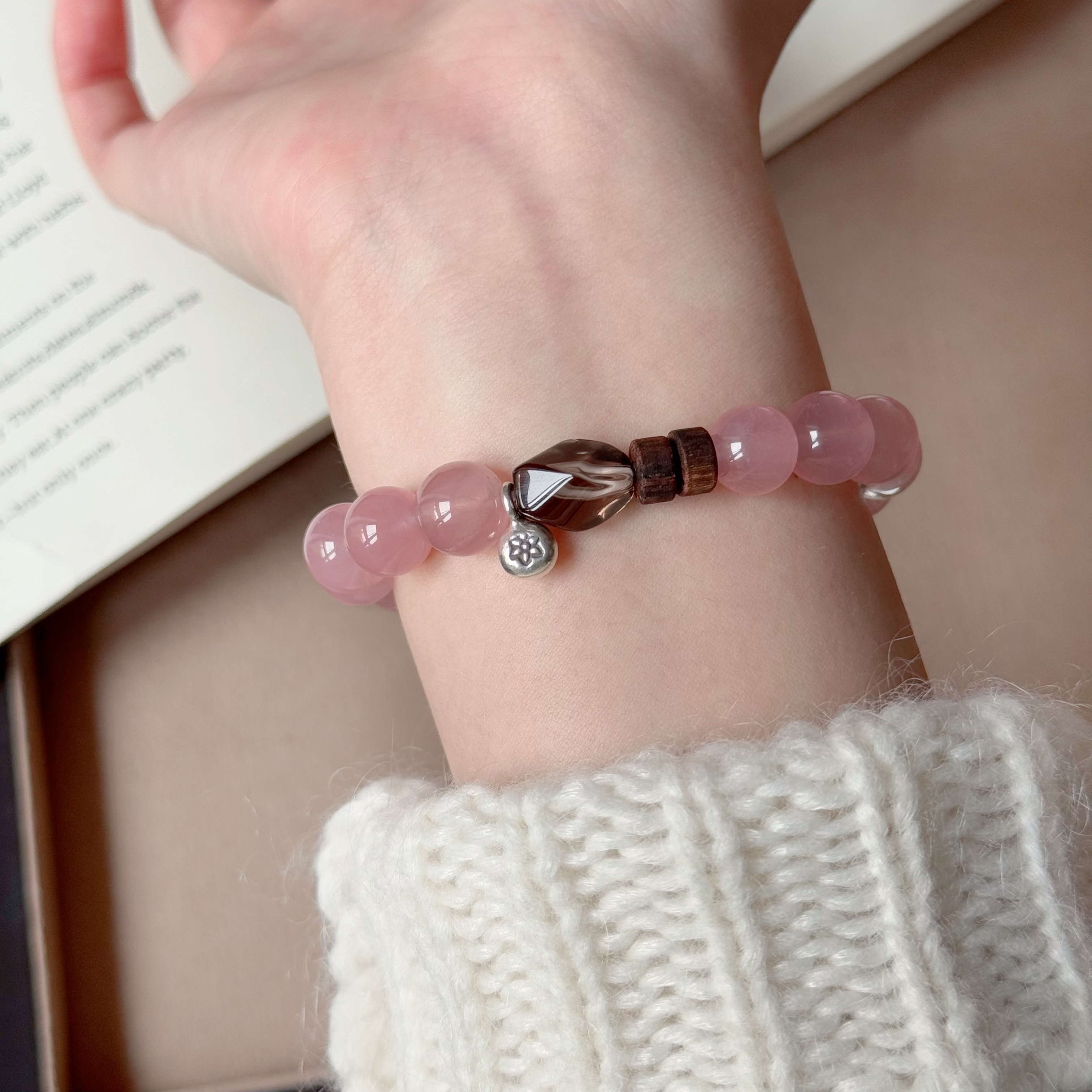 早兰 925银手链 【桃桃乌龙】S925银青春烂漫粉手串