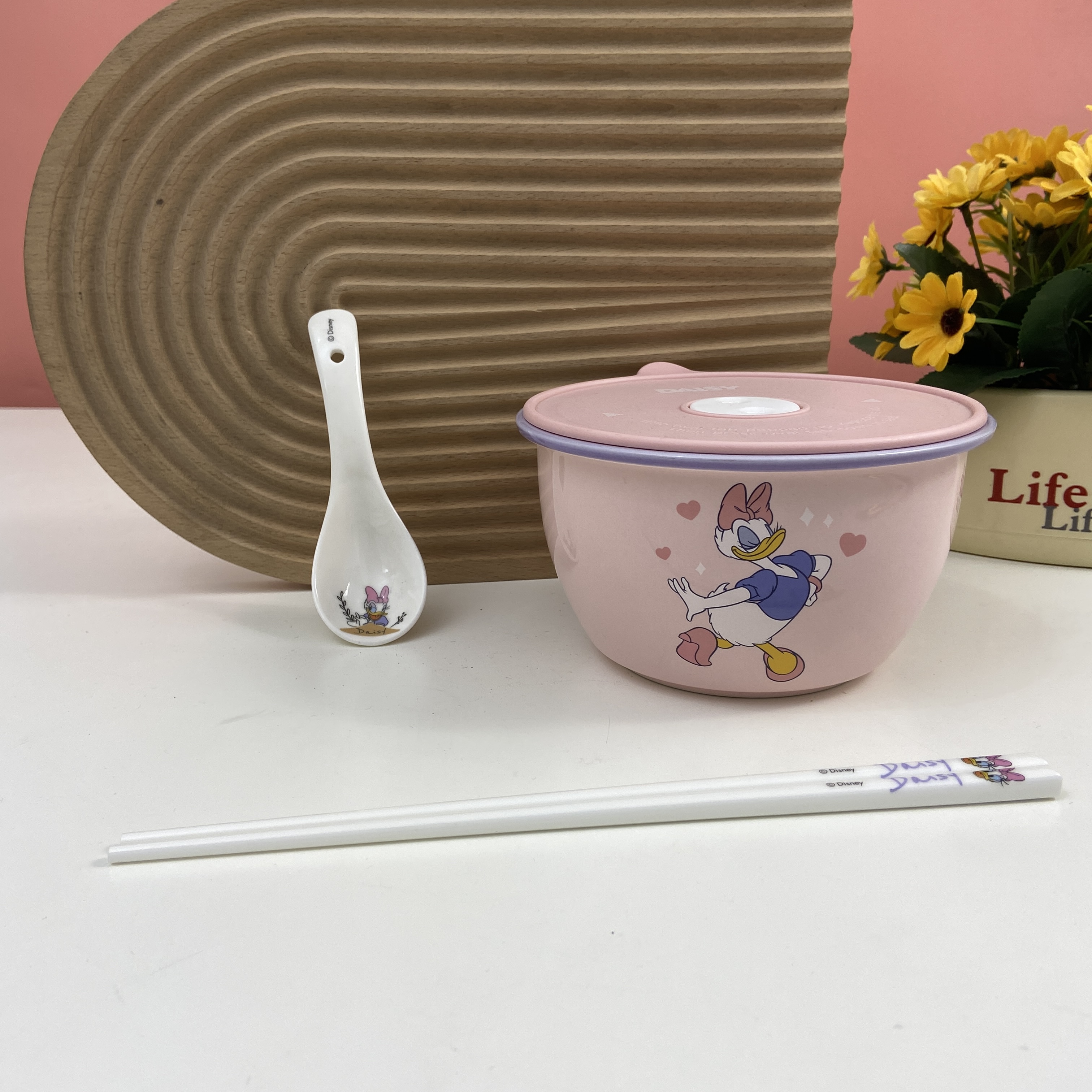 【旭业老张】迪士尼正版 萌趣系列高温陶瓷餐具面碗三件套