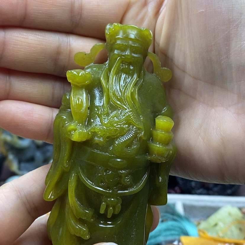 【闪购商品】蛇纹石玉手把件未镶嵌