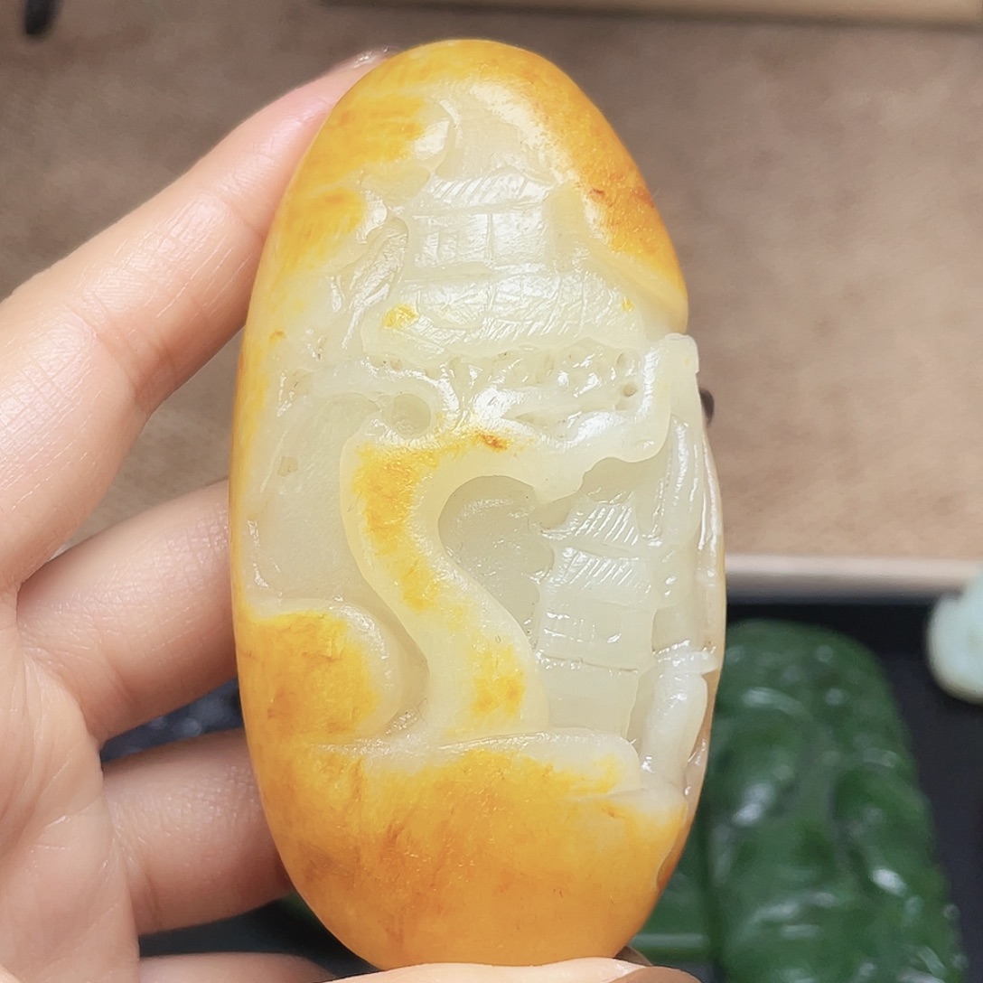 和田玉未镶嵌挂件