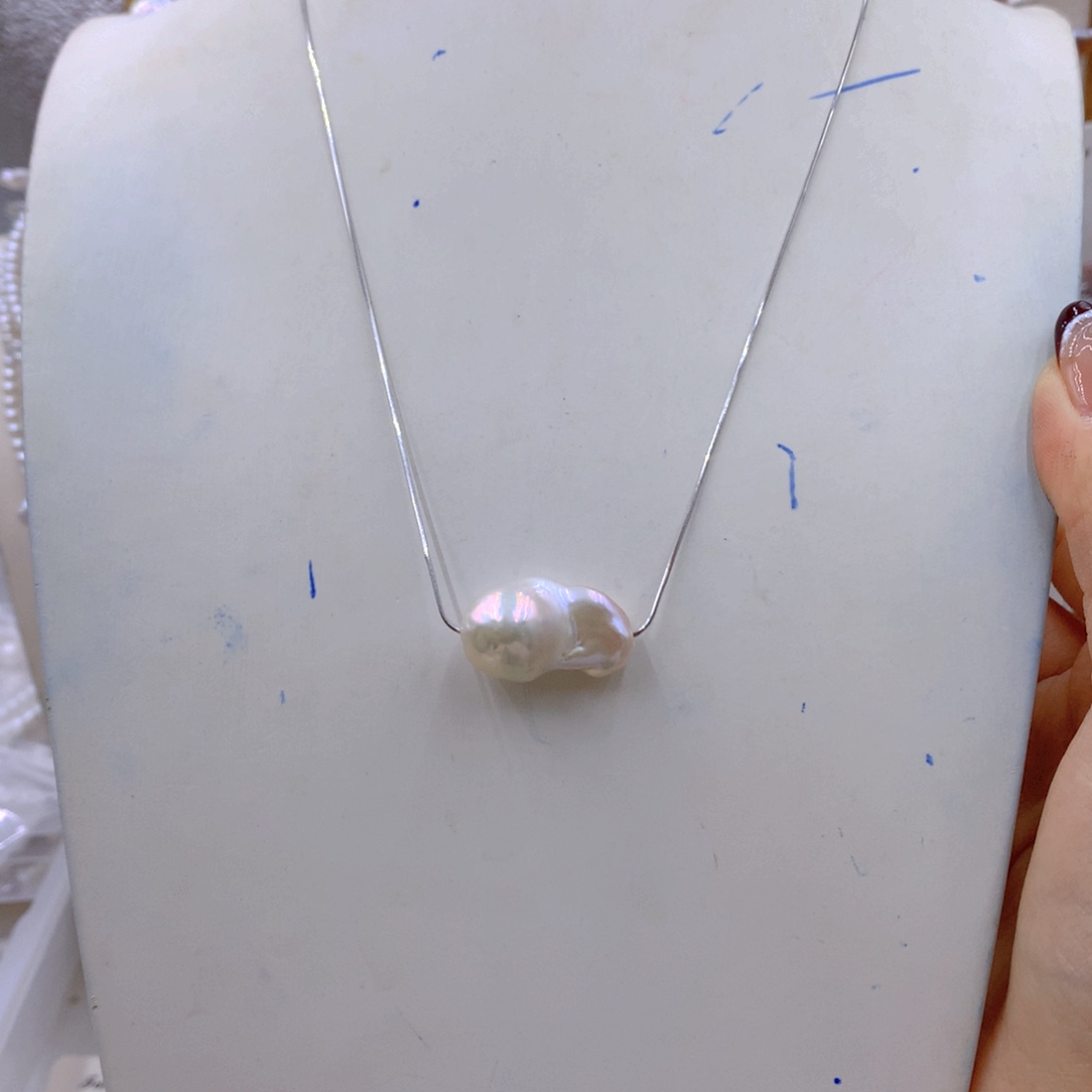 淡水珍珠耳饰银S925镶嵌