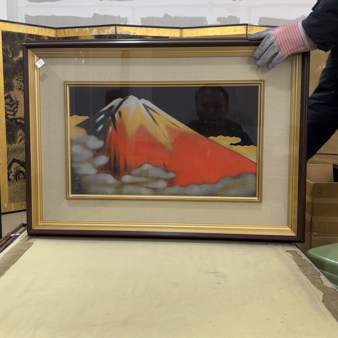 三***剑绘画屏风框画茶空间设计