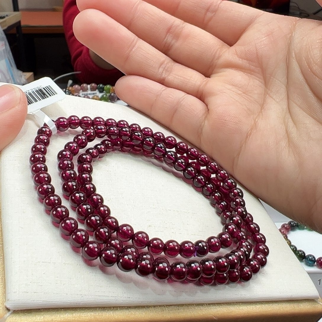 石榴石未镶嵌手串4.5mmmmmm